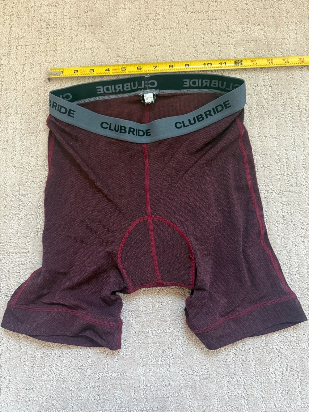 Club Ride Apparel Maroon Mountain Bike Shorts with Chamois